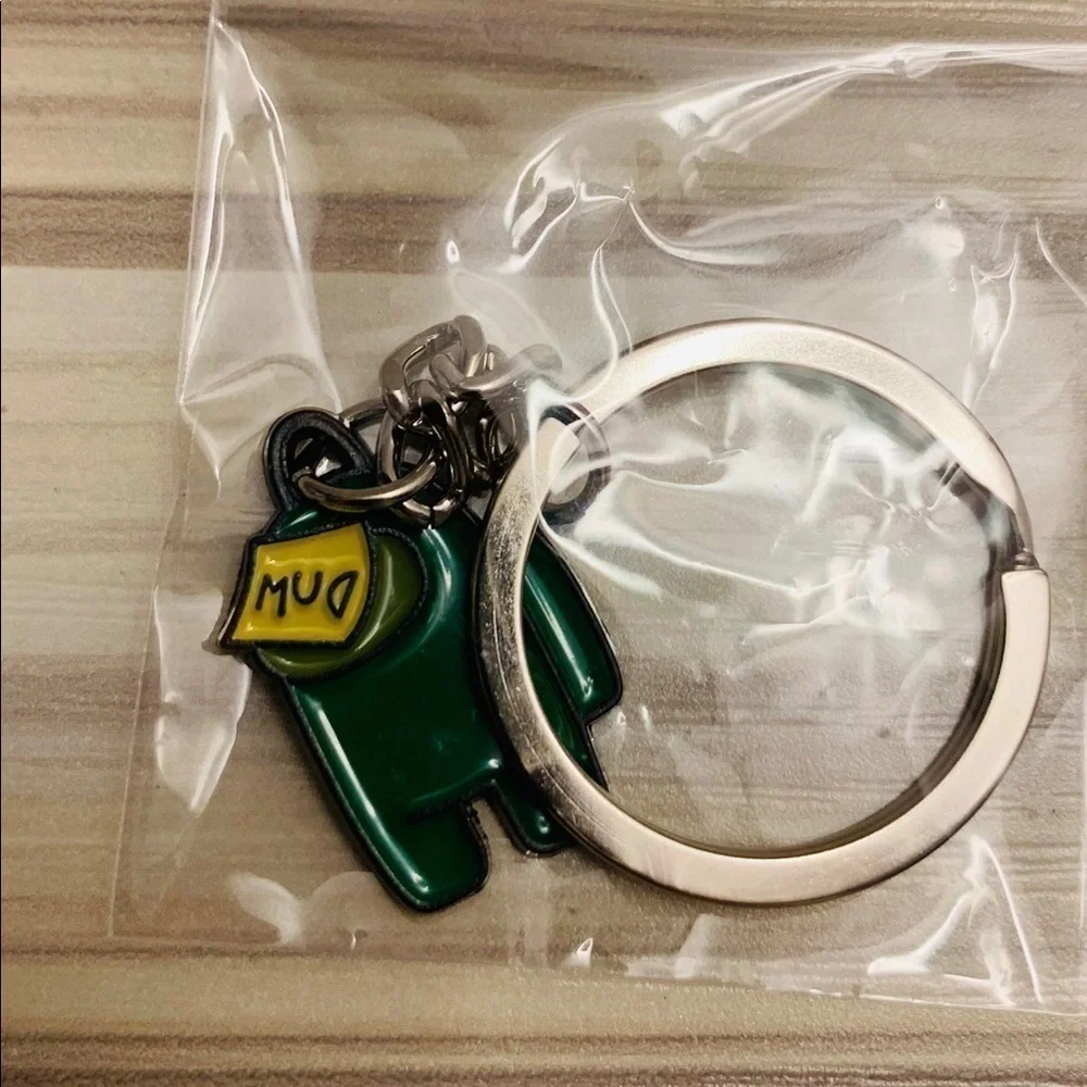 New 3/$15 mini AMONG US keyring - Green x 1